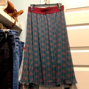 Chiffon knee length skirt